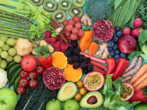 A variety of fruits and vegetables